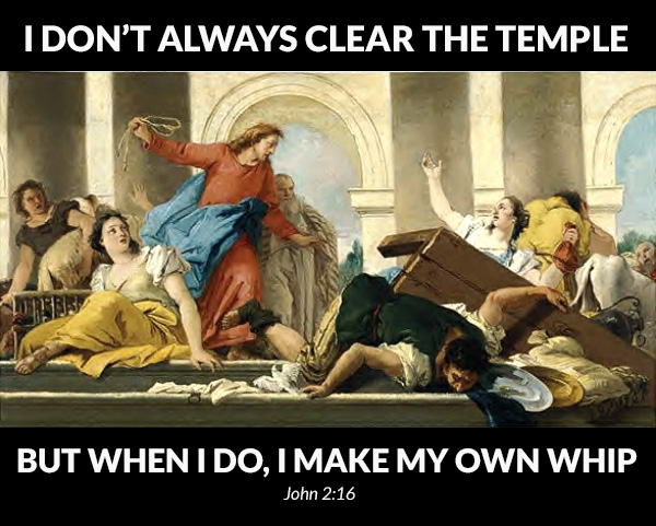 Jesus clears temple